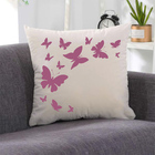 Almofada Borboletas Lilás 40x40cm Serigrafada Frente E Verso