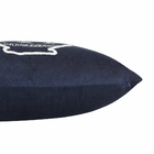 Almofada Bordada Azul Marinho 50x50 Veludo Com Enchimento