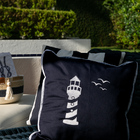 Almofada Bordada Farol 45x45cm