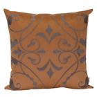 Almofada Bordada Geométrica Terracota 50x50 Veludo Com Enchim