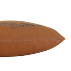 Almofada Bordada Geométrica Terracota 50x50 Veludo Com Enchim