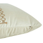 Almofada Bordada Retangular Com Aplique E Franja Terracota 60