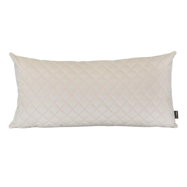 Almofada Bordada Retangular Matelassê 60x30 Veludo Com Enchim