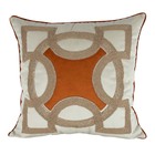 Almofada Bordada Terracota 50x50 Veludo Com Enchimento