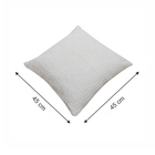 Almofada Botão Lounge Ráfia 40x40cm - Artesanal Teares - Marrom Claro