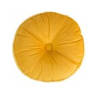 Almofada Botão Redonda Luxo Com Matelassê Lateral Perfil Mate