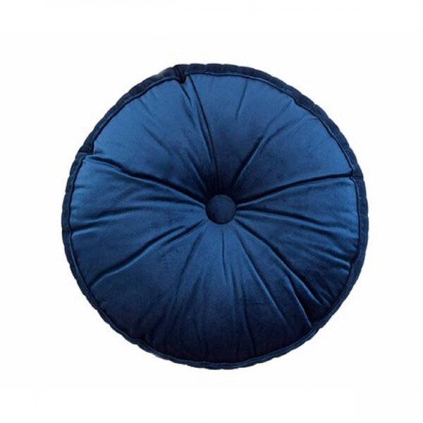 Almofada Botão Redonda Luxo Com Matelassê Lateral Perfil Mate