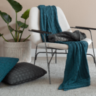 Almofada Buddemeyer Tricot Aretha Cinza Escuro 50cm X 50cm