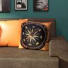 Almofada Bussola Marrom 42x42cm Uniart