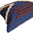 Almofada Quadrada Camile Azul 45x45cm Mello Tecelagem