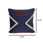 Almofada Quadrada Camile Azul 45x45cm Mello Tecelagem