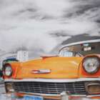 Almofada Carro Laranja 42x42cm Uniart