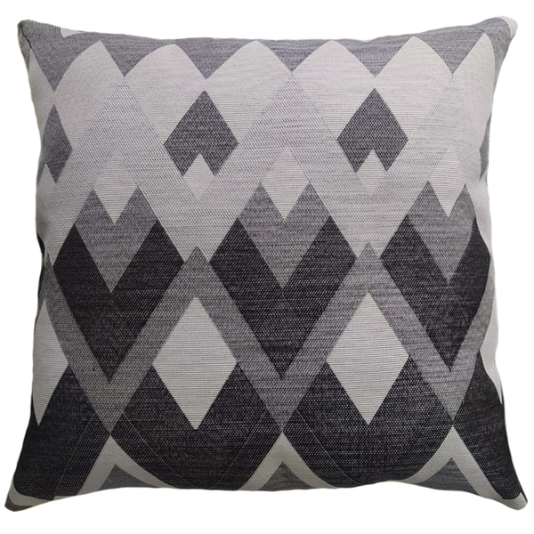 Almofada Cartagena 40x40cm Preta/cinza J1 - Somente Capa