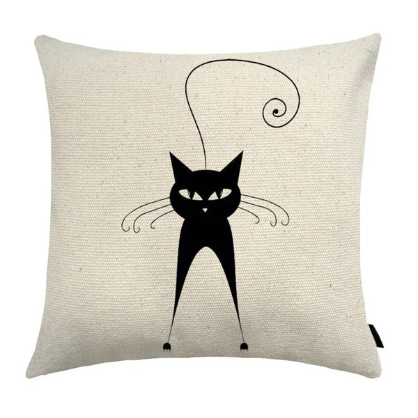 Almofada Cat Estampada 40x40cm E4 - Somente Capa