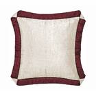 Almofada Cetim Amassado Tiffany Com Enchimento Marfim Vinho