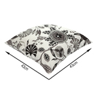 Almofada cheia 43x43cm  Asturias Flores Cinza