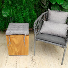 Almofada cheia 43x43cm  Asturias Liso Marrom