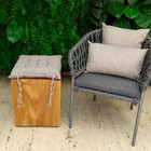 Almofada cheia 60x60cm  Asturias Abstrato Marrom