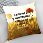 Almofada Cheia C/ Zíper 25x25 O Senhor É Meu Pastor