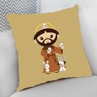 Almofada Cheia C/ Zíper 25x25 São Francisco De Assis