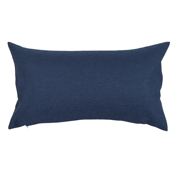 Almofada Cheia Lisa Azul Marinho 40x70cm Linho
