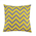 Almofada Chevron Amarelo E Cinza