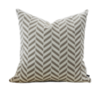 Almofada Chevron Cinza & Branco Quadrada Tipo:somente Capa