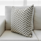 Almofada Chevron Cinza & Branco Quadrada Tipo:somente Capa
