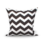 Almofada Chevron Preta E Jornal Kit 3 Unidades 60cm X 60cm Te