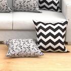 Almofada Chevron Preta Grande Decorativa 60cm X 60cm 6 Unidad