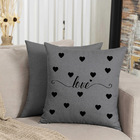 Almofada Cinza Love 40x40cm - Serigrafada Frente E Verso - Ca