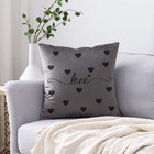 Almofada Cinza Love 40x40cm - Serigrafada Frente E Verso - Ca