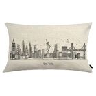 Almofada City Retangular Estampada 30x50cm New York - Capa Co