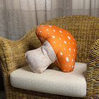 Almofada Cogumelo Velveteen Laranja 44x42cm