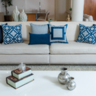 Almofada Coleção Brunello Bordada Azul Marinho Tipo:somente C