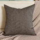 Almofada Coleção Brunello Em Linho Tramado Marrom E Preto Qua