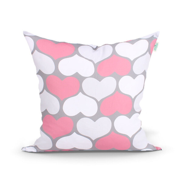 Almofada Coração Estampada Decorativa 45cm X 45cm Com Refil D