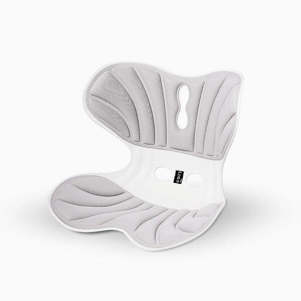 Almofada De Apoio Lombar Cadeira Correção Coluna Gg - Cinza