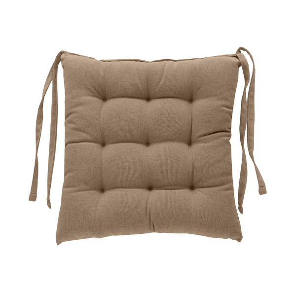 Almofada De Cadeira Futton Com Amarração 40x40cm Camurça