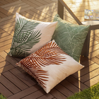 Almofada de Encosto para Jardim 43x43cm Sarja Folhas Verde Naterial