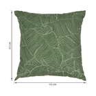 Almofada de Encosto para Jardim 43x43cm Sarja Folhas Verde Naterial