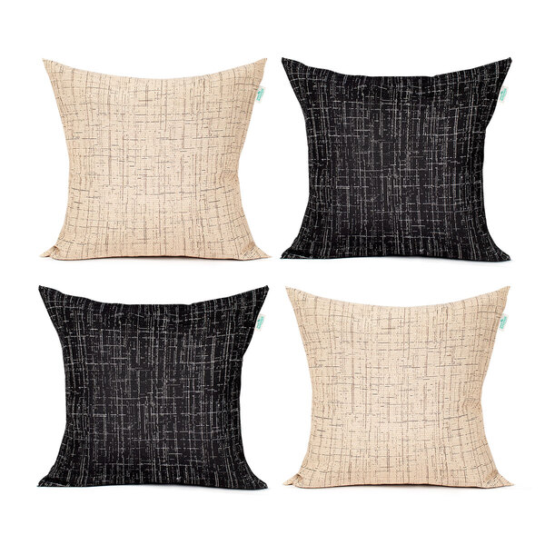 Almofada De Linho Cáqui Lisa 45cm X 45cm Com Enchimento De Si