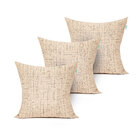 Almofada De Linho Cáqui Lisa 45cm X 45cm Com Enchimento De Si