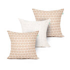 Almofada De Linho Palha Lisa 45cm X 45cm Com Enchimento De Si