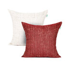 Almofada De Linho Palha Lisa 45cm X 45cm Com Enchimento De Si