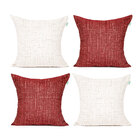 Almofada De Linho Palha Lisa 45cm X 45cm Com Enchimento De Si