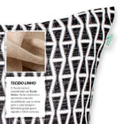 Almofada De Linho Preta Lisa 45cm X 45cm Com Enchimento De Si