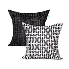 Almofada De Linho Preta Lisa 45cm X 45cm Com Enchimento De Si