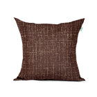 Almofada De Linho Tabaco Lisa 45cm X 45cm Com Enchimento De S