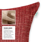 Almofada De Linho Vermelha Lisa 45cm X 45cm Com Enchimento De